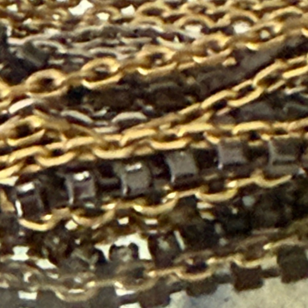 Giles & Bro multi strand silver and gold tone necklace with charms - Picture 7 of 11